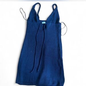 Zara Navy Knit Slip Dress